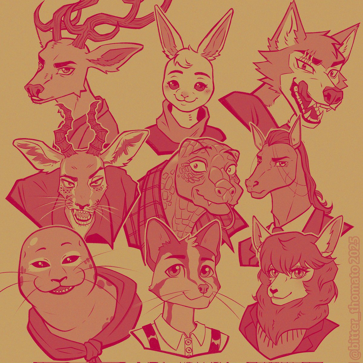 bitter_thomato's tweet image. 🌿 #BEASTARS Doodles 🐺🐰
