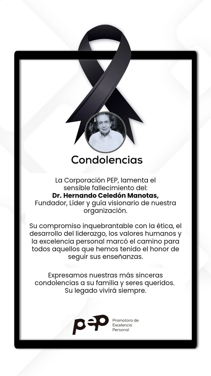 Su legado siempre vivirá.
DEP Dr. Hernando Celedón Manotas
