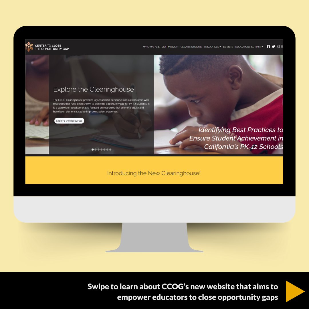CalStateCCOG's tweet image. Calling all educators! Submit your practices, programs and policies to the new CCOG Clearinghouse that aims to close opportunity gaps in education among students of all ages. Resources are free to use and share: ccog.calstate.edu
#closeoppgap #calstate #csulb