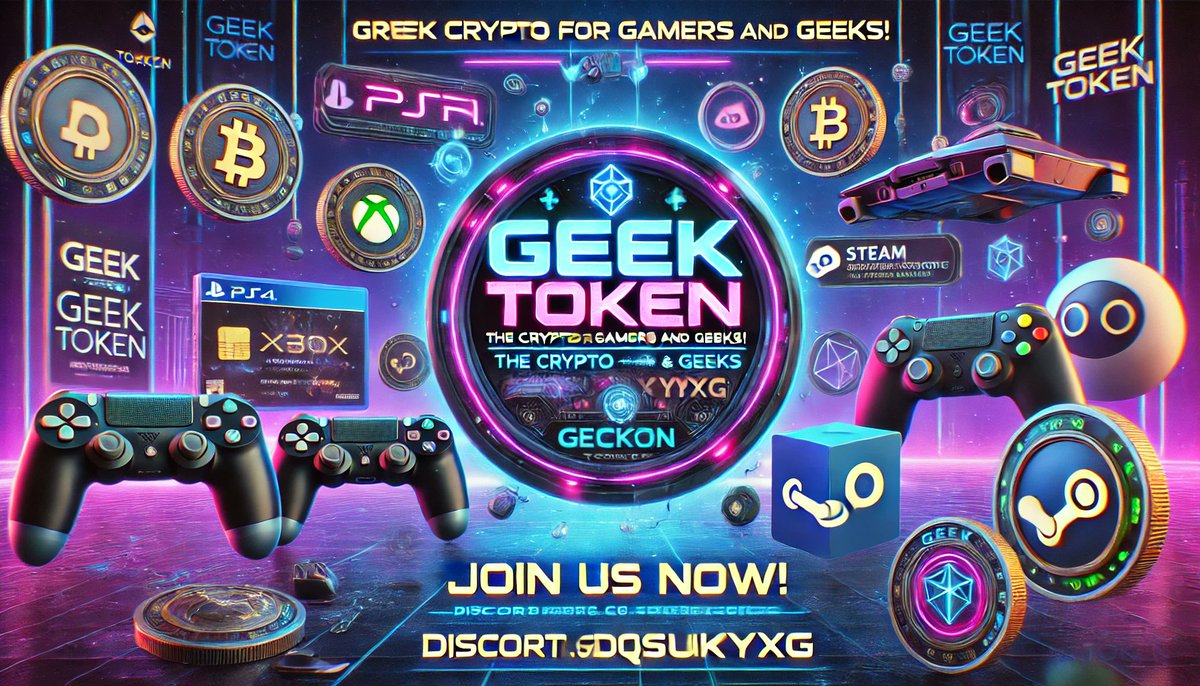 GEEKToken_'s tweet photo. 🚀 GEEK Token : The Crypto for Gamers and Geeks! 🎮

💎 What can you do with GEEK Token?

Buy PSN, Xbox, and Steam gift cards with crypto. 🎁
Be part of exclusive geek projects: collectibles, NFTs, and more!
👉 Join us now!
🔗 https://t.co/UGATTay7E2
#CryptoGaming #GEEKToken #Web3Gaming #PlayToEarn #NFTGaming #BlockchainRewards #MetaverseGaming