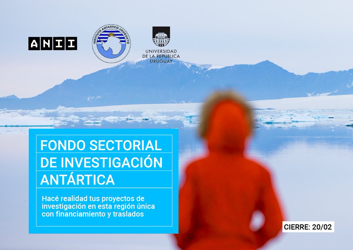 🌐🔬 FONDO SECTORIAL DE INVESTIGACIÓN ANTÁRTICA

Esta convocatoria es el único mecanismo de acceso para proyectos de investigación en esta región única. Postulá y accedé a financiamiento y traslado.

🗓️ Tenés tiempo hasta el 20/02
+ info en: anii.org.uy/apoyos/investi…