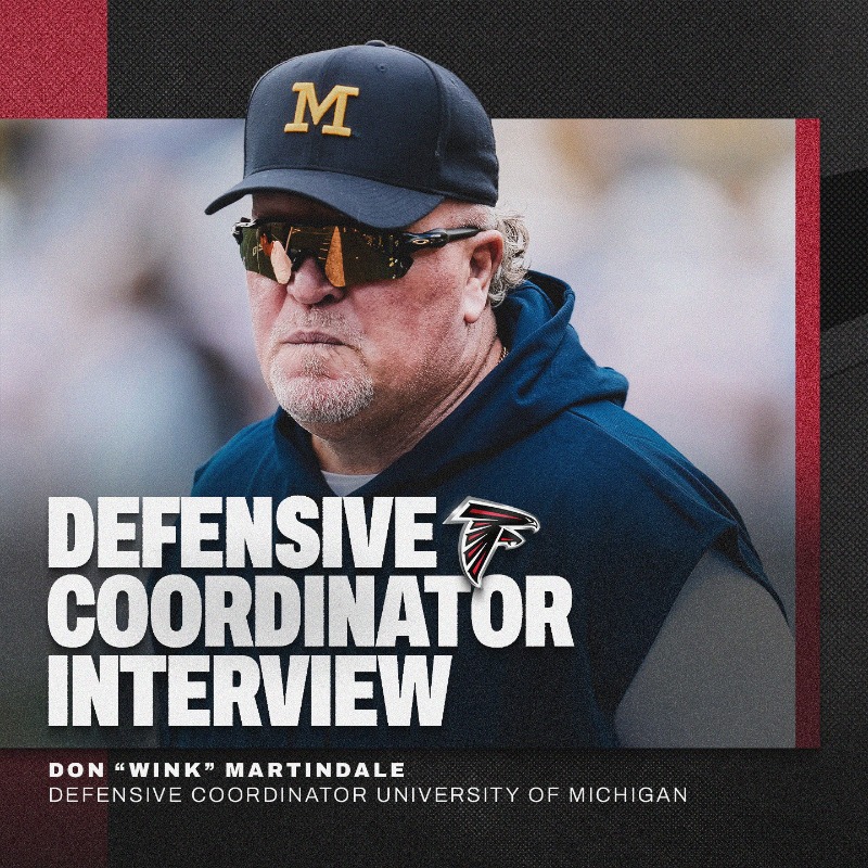 AtlantaFalcons's tweet photo. We have interviewed Wink Martindale for our defensive coordinator opening