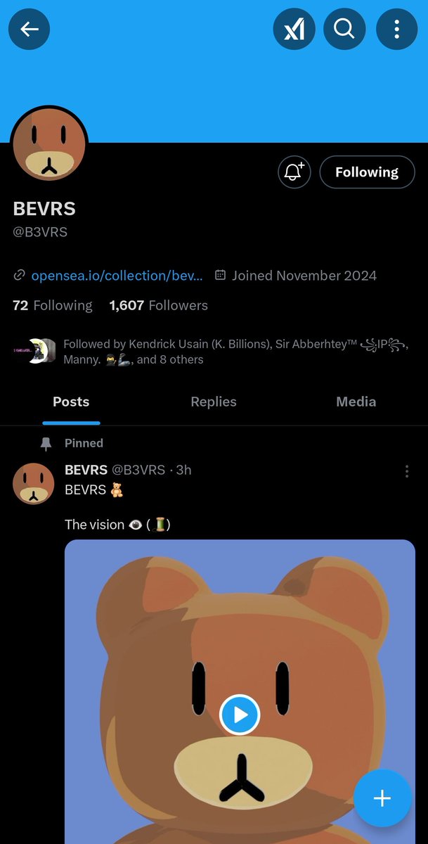 Just followed <a href="/B3VRS/">BEⱯRS</a>,I believe you should do the same. 

Thanks for the alpha <a href="/kbillionsbtc/">Kendrick Usain (K. Billions)</a>