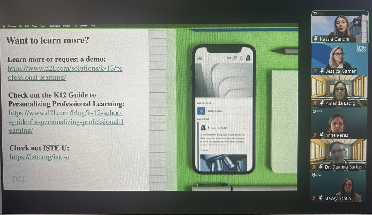 I enjoyed learning how other organizations are facilitating more personalized professional development during this webinar. Thank you <a href="/D2L/">D2L</a> <a href="/MichiganVirtual/">Michigan Virtual</a> <a href="/ISTEconnects/">ISTE</a> <a href="/ISTEcommunity/">ISTE+ASCD Community Leaders</a> <a href="/FWCommSchools/">FWCS</a> #edleader #edtech #lms #personalized