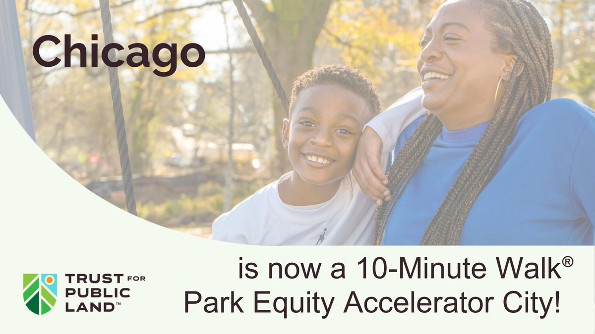 ChicagoParks's tweet photo. We’re excited to join the @tpl_org @10MinWalk #ParkEquityAccelerator! Our parks are critical for health, wellbeing & quality of life. Together, we're working to build a healthier, more resilient community & bringing access to high-quality parks to everyone. #ParkEquity #10MinWalk https://t.co/lLyjZbl0BE