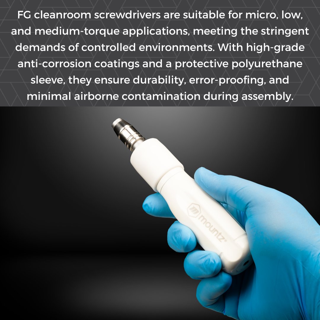mountztorque's tweet photo. Need tools you can trust in sensitive environments? Discover the Mountz FG Cleanroom and ESD Preset Torque Screwdrivers!

Shop Cleanroom Screwdrivers: https://t.co/3LVILkXlov
Shop ESD Screwdrivers: https://t.co/I22izZkw4x

#CleanroomTools  #ESDSafety #Engineering #Manufacturing https://t.co/lsKCqiy4Jb