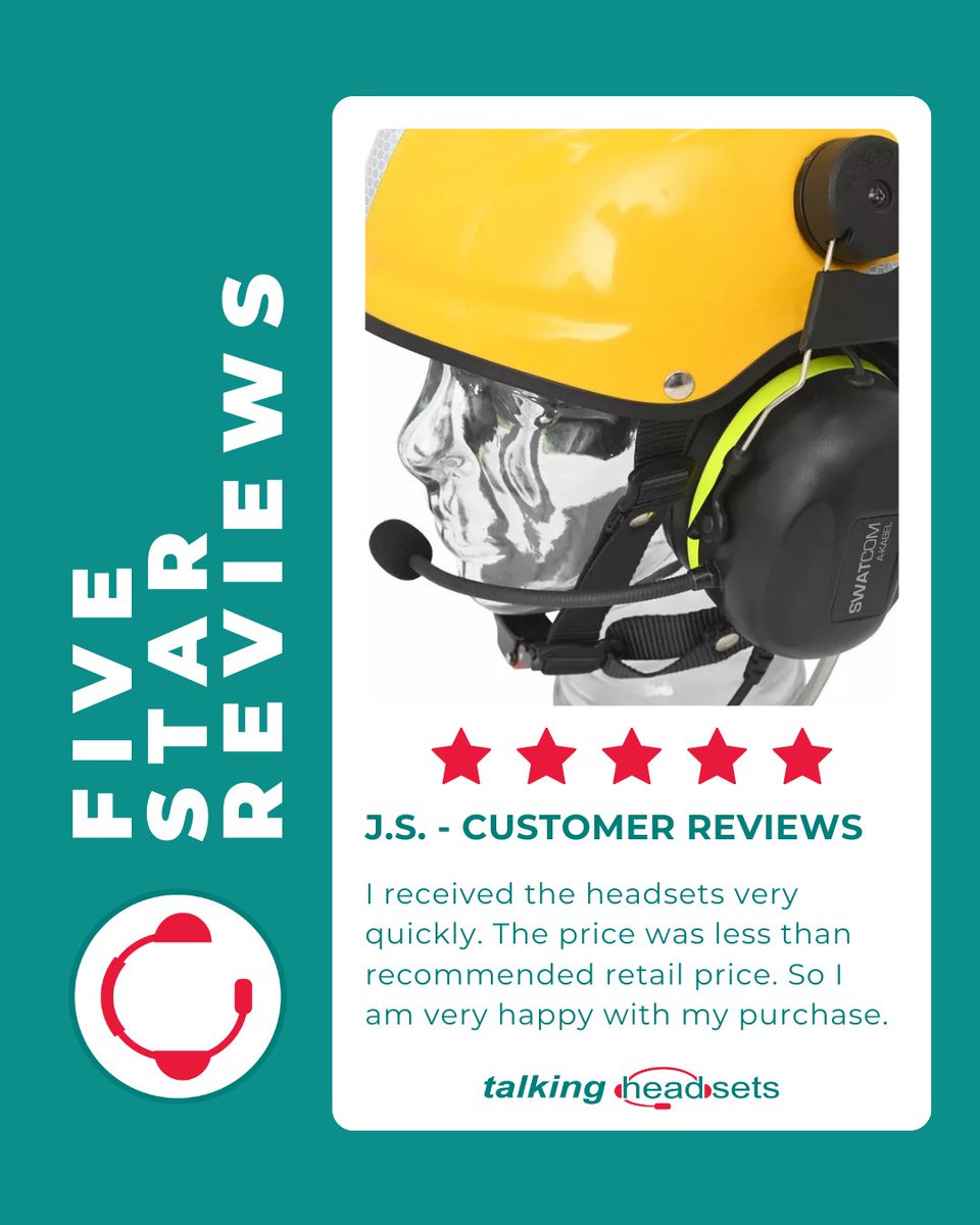 We are always pleased to be backing up our customer service with our competitive prices, enjoy your new kit!

#TalkingHeadset #CustomerReview #CustomerService #5Star