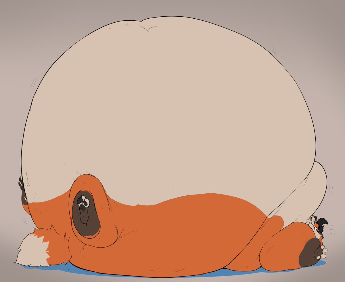 Welp, here we are again, Cupric is just a ball of fox. How did he get this way? A wayward hose, snacks, a buffet? All we know is he can't move, so, we gotta feed him more!

Absolute wonderful pic done by the very talented 
<a href="/mayonnaisepina1/">Licholy</a>