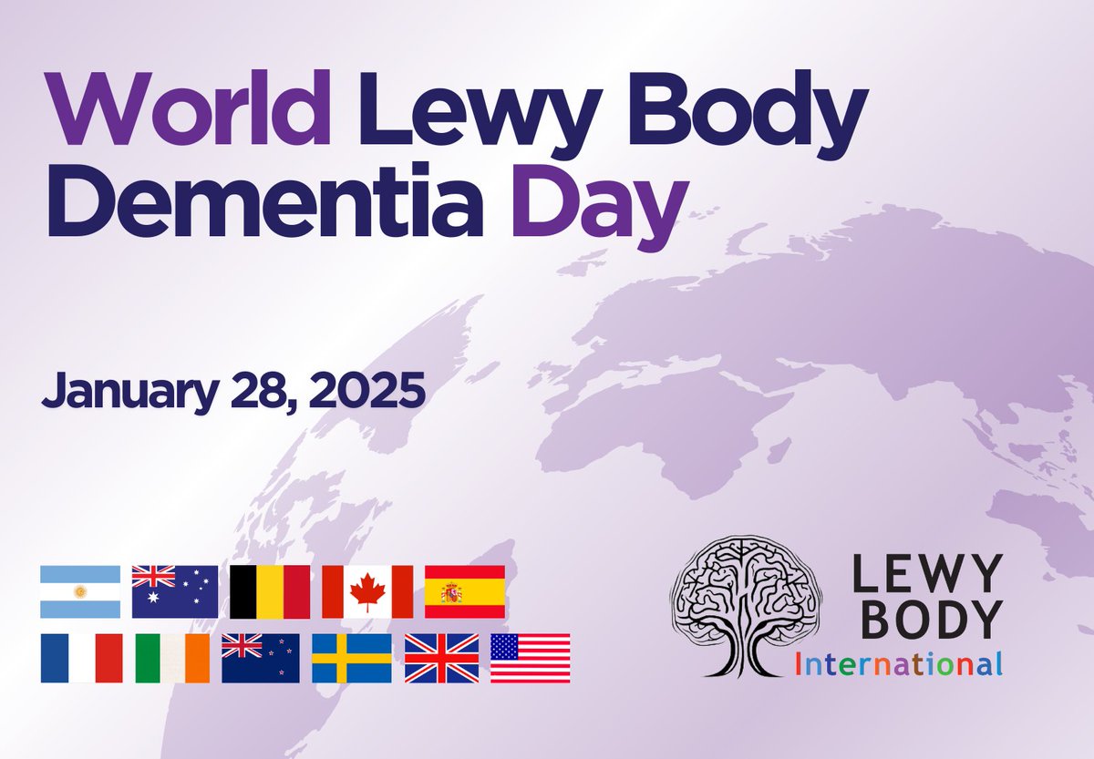 📆 Mark your calendars: Jan. 28 is #WorldLewyBodyDay!
 
Join a global network of #Lewybodydementia patient-advocacy organizations, in spreading awareness and increasing understanding of this little-known disease.
 
Share this post and visit ow.ly/3VvI50UCiv1 to learn more.