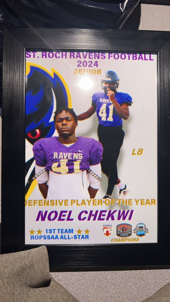 Proud to Announce that I’ve been awarded the Defensive Player of the Year Award at St Roch Secondary School <a href="/rochfootball/">Roch Football</a> <a href="/peterk89/">Peter Kis</a> <a href="/JeromeWalker02/">Coach Walker</a> #AGTG