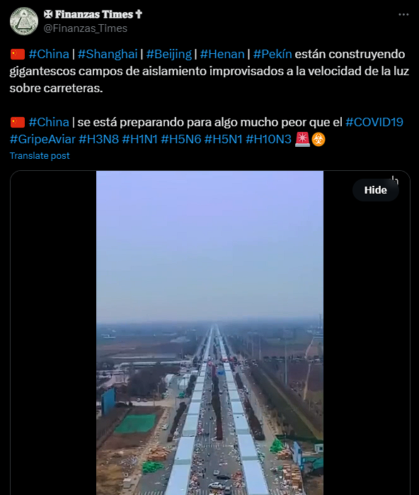 Maru1799990's tweet photo. FAKE: Finanzas Times, hace pasar un video de 29 abr 2022 como actual para vender el #h5n1

https://t.co/V8ZZJuPF8w https://t.co/E1GBsmZWOu