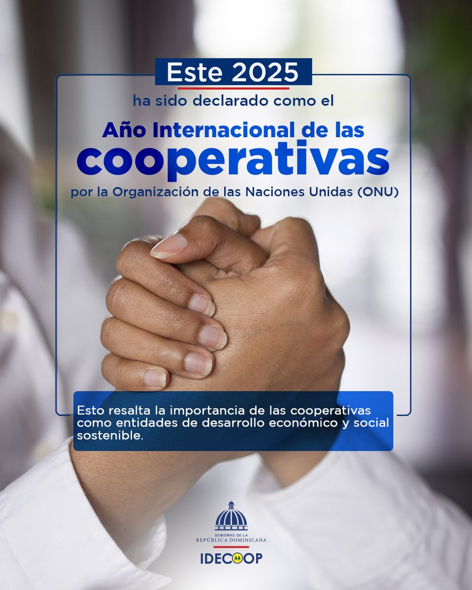 Desde el IDECOOP, reiteramos nuestro compromiso transparente, solidario y firme con el bienestar del sector cooperativo nacional.🌲

#IdecoopRD #ONU2025 #Cooperativas ✨️
