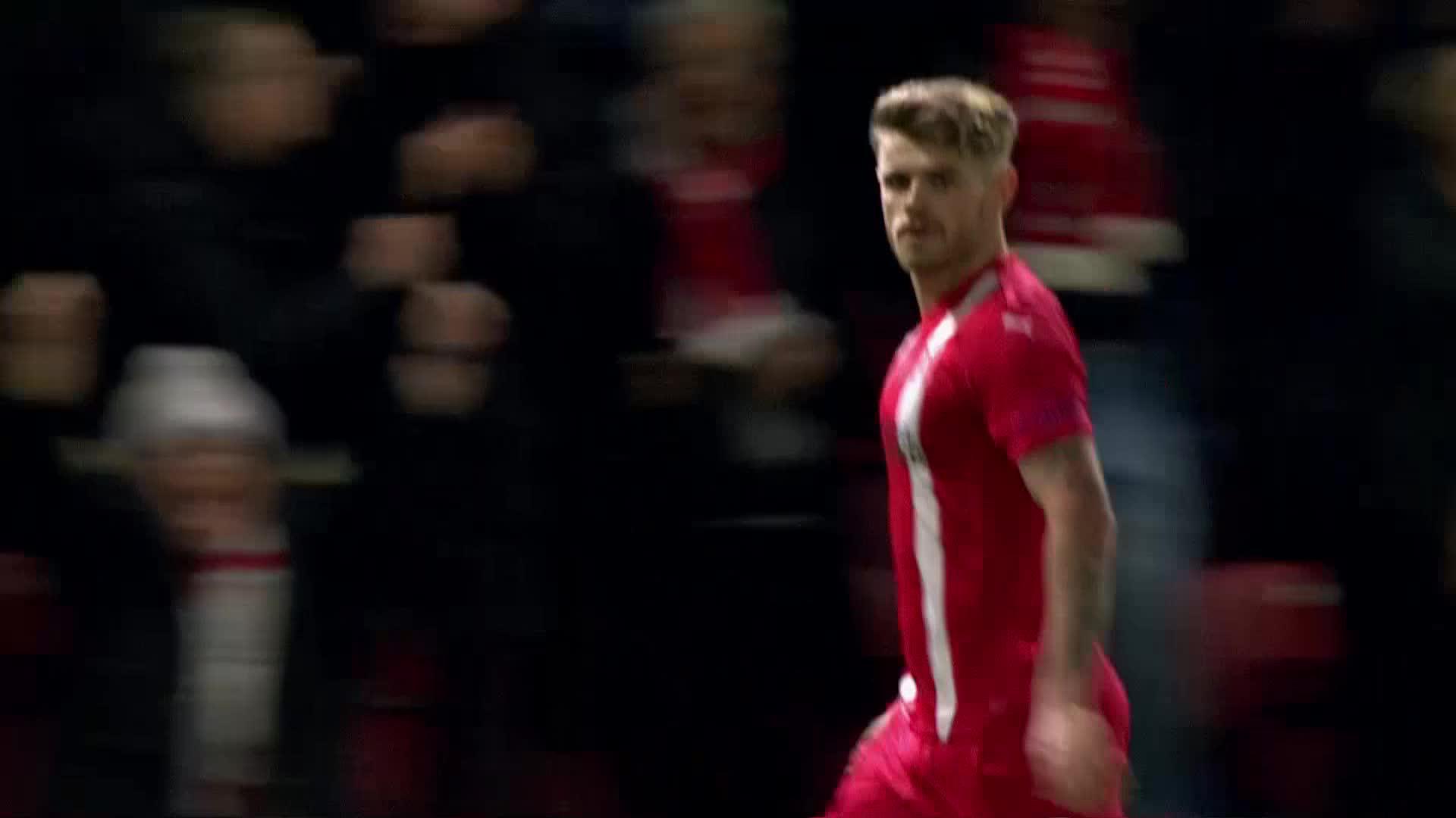Charlie Kelman with a true strikers finish for @leytonorientfc 🔴#EmiratesFACup