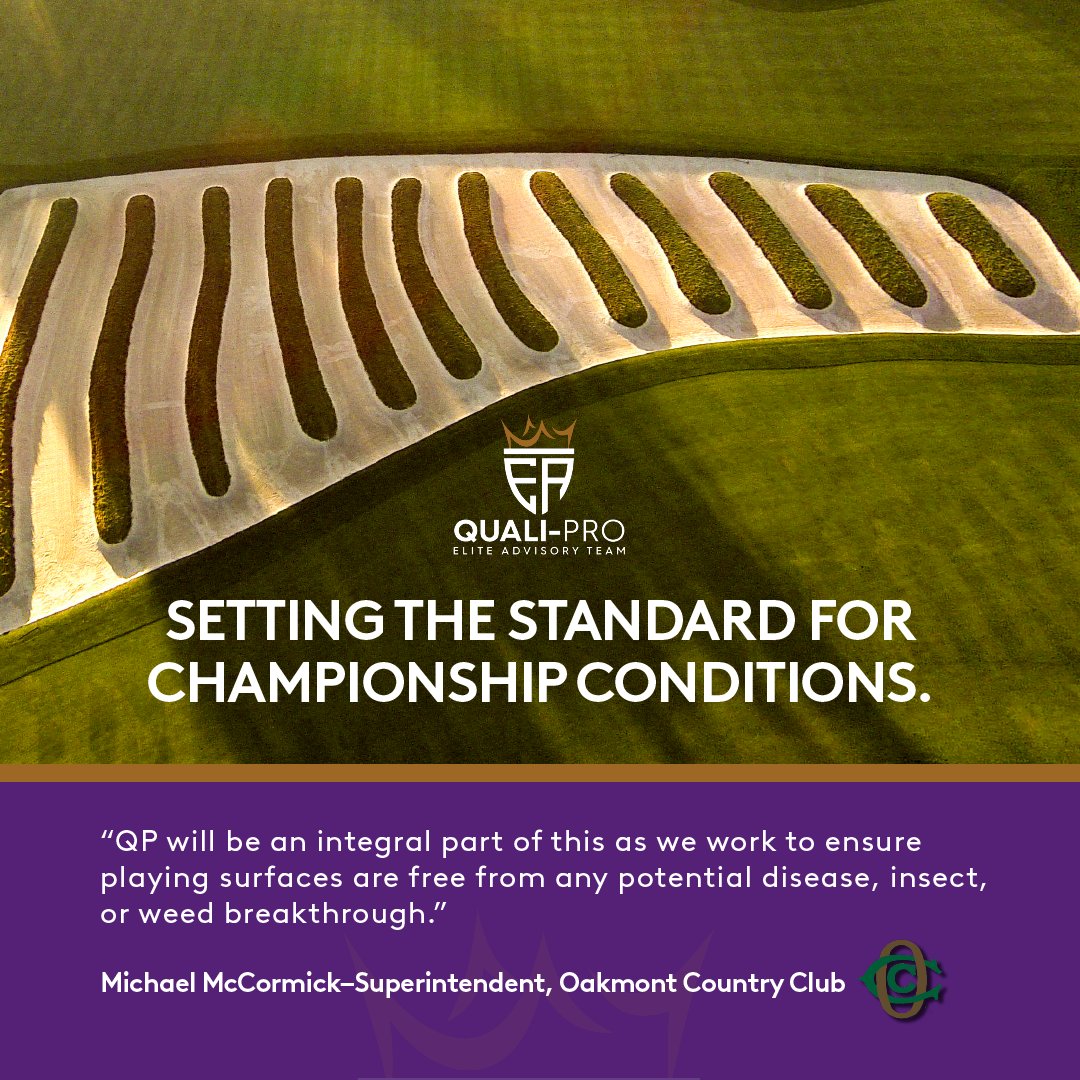 Our products are trusted by elite superintendents like Michael McCormick of Oakmont Country Club, host of the 2025 US Open. 

With Quali-Pro, you can count on championship conditions from start to finish. #USOpen25 #TurfExcellence #EliteAdvisoryTeam ✨
hubs.la/Q031x4Nk0