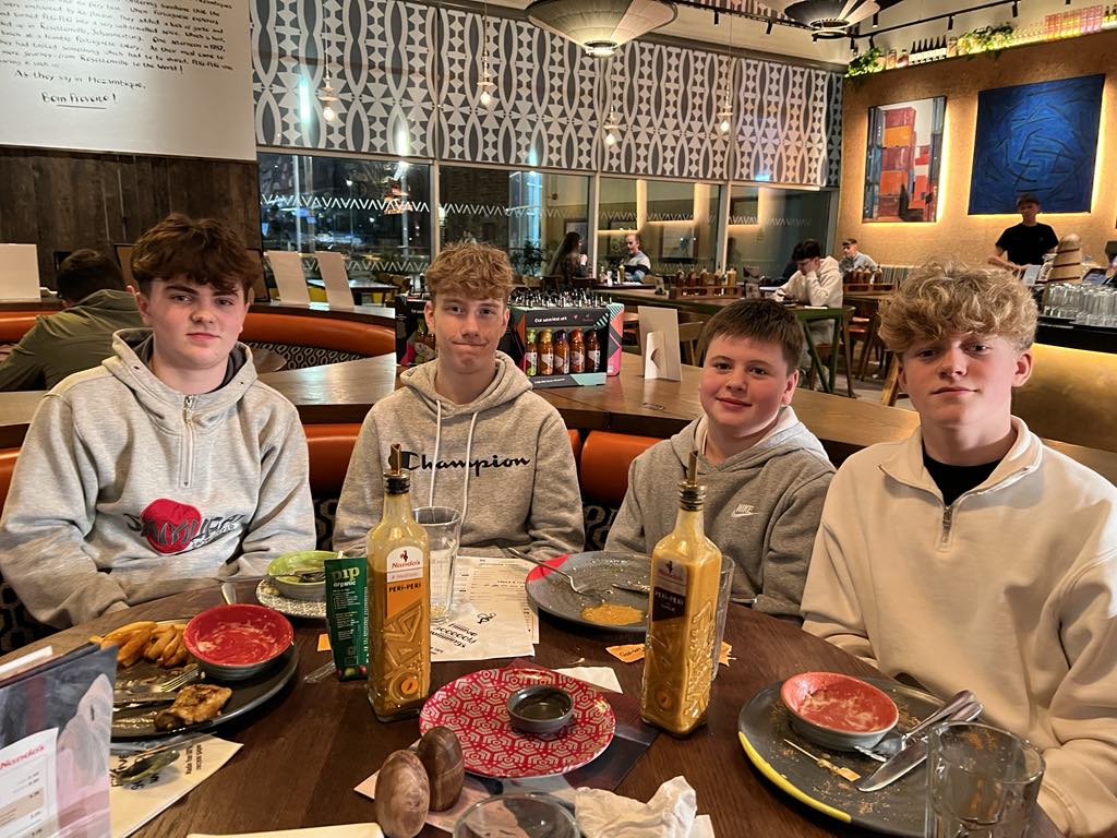 QVSchool's tweet photo. Haig S3 heading out tonight with Mrs Rodger for a cheeky Nandos. #TutorTrip ๐๐๐
โค๏ธ๐๐ https://t.co/WmhE8KCuAg