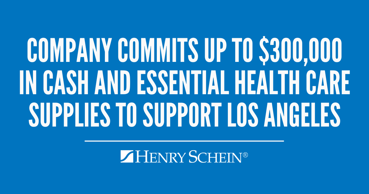 The Henry Schein Cares Foundation 2025 Relief Fund is open to support the Los Angeles area fires. Contributions will support the provision of critical health care supplies and resources to help people impacted by the wildfires.

Read the press release: bit.ly/4jiq6ei