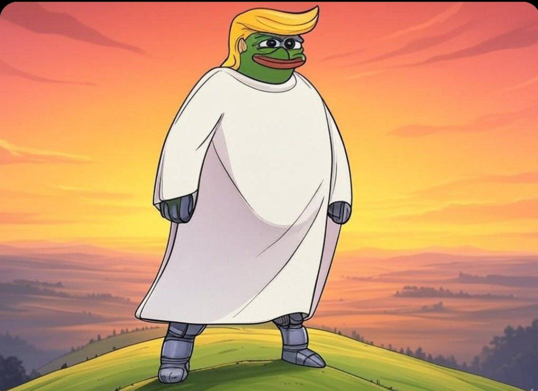 PepeNoids's tweet photo. Let there be gains,' he said, and the market ascended. 

Alt season begins 🚀🔥
#PepeNoids #Pepen #Trump https://t.co/Hv38kPHGDO