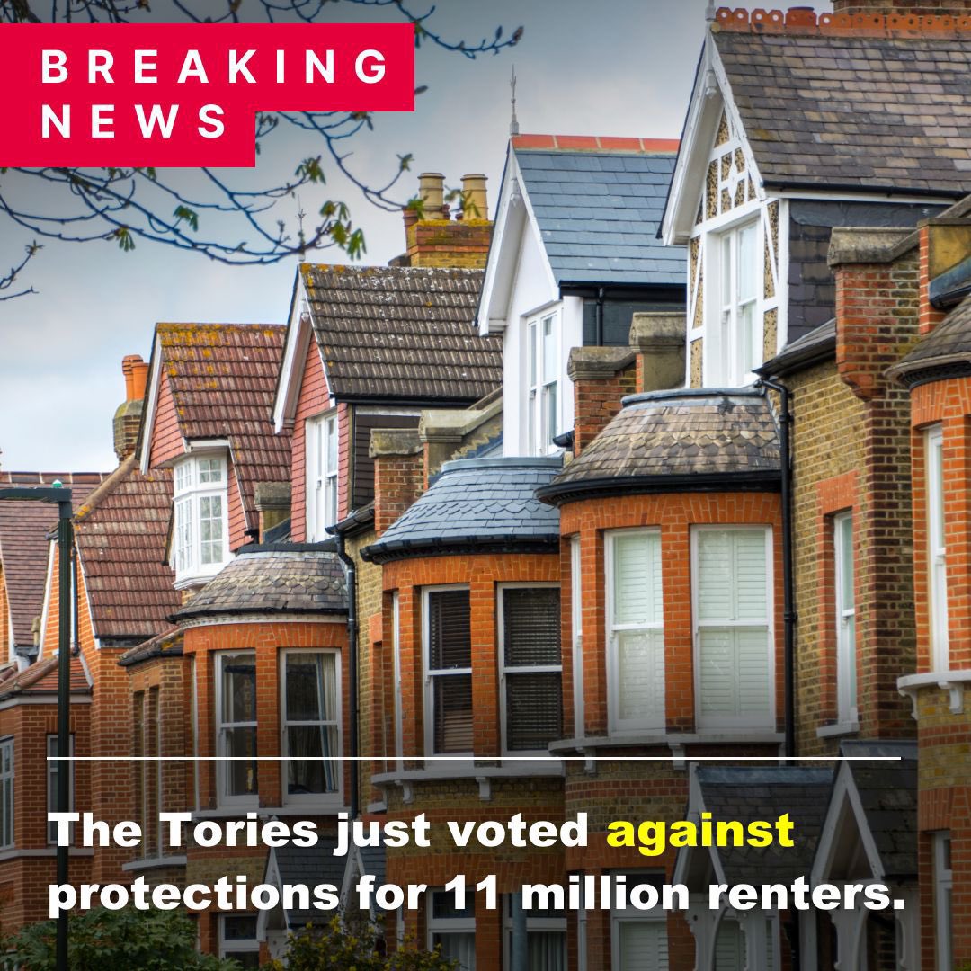 Labour is taking action to protect renters where the Tories shamefully failed.

Our Renters’ Rights Bill will deliver new protections for 11 million private tenants.