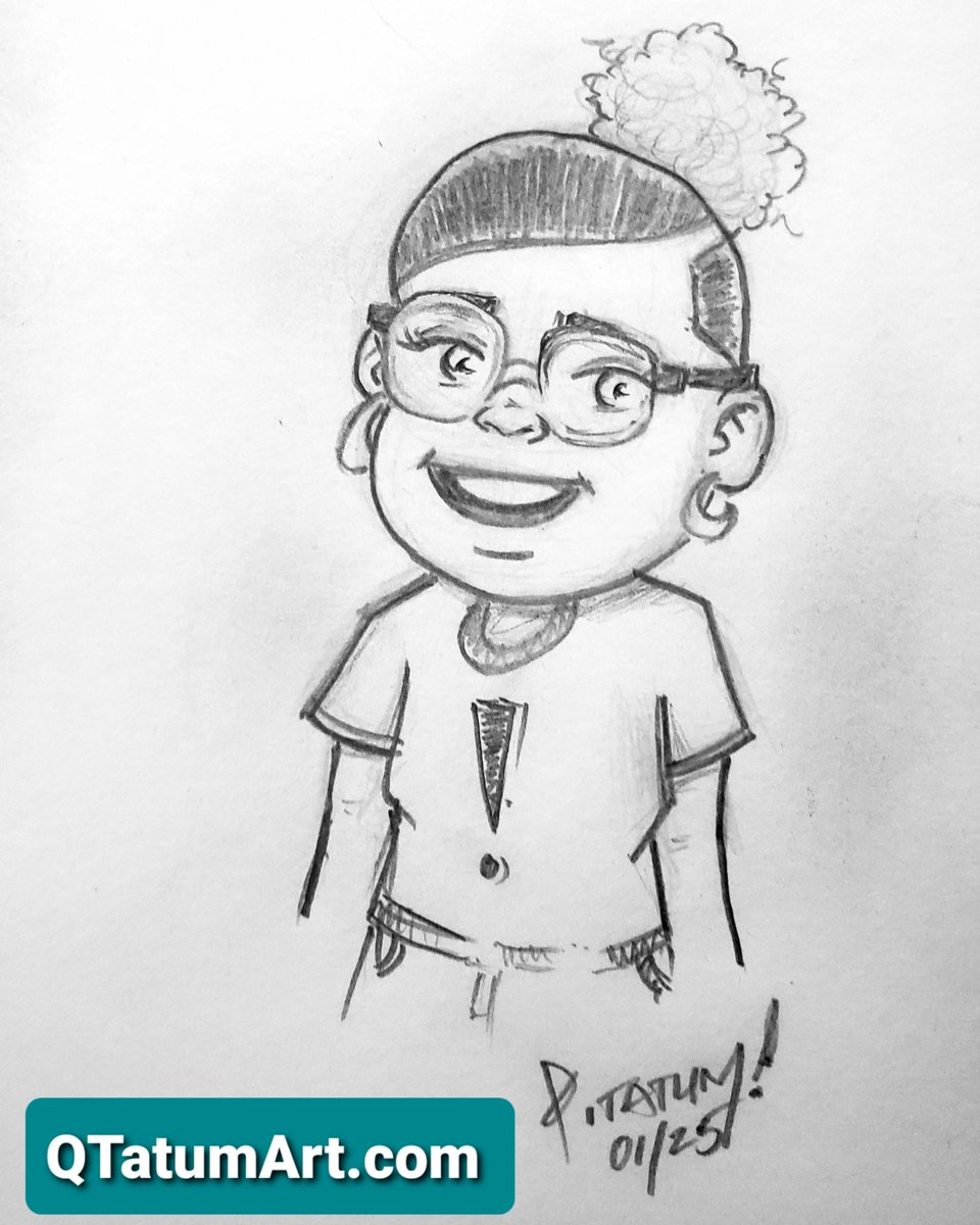 QuentonTatum's tweet photo. #TuesdayVibe #TuesdayCartoon #CartoonExpression #CharacterDesign #CharacterExpression #CaroonWithGlasses #NerdyToon #NewYearNewArt #Cartoon #Toon #DoodleOfTheDay #PencilDrawing #DrawingOfTheDay #pencilsketch #PencilOnPaper #QTatum #Tatumtoon #QTATUMART https://t.co/UHse3gaJkg https://t.co/AKx734ZAlZ