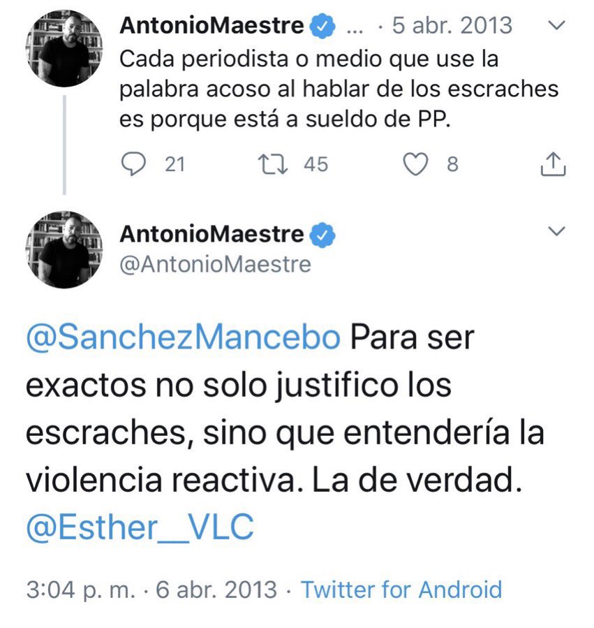 Ivaningrado's tweet photo. Los defensores de los escraches ya no aguantan unas preguntas. https://t.co/lSs0wsGbOF