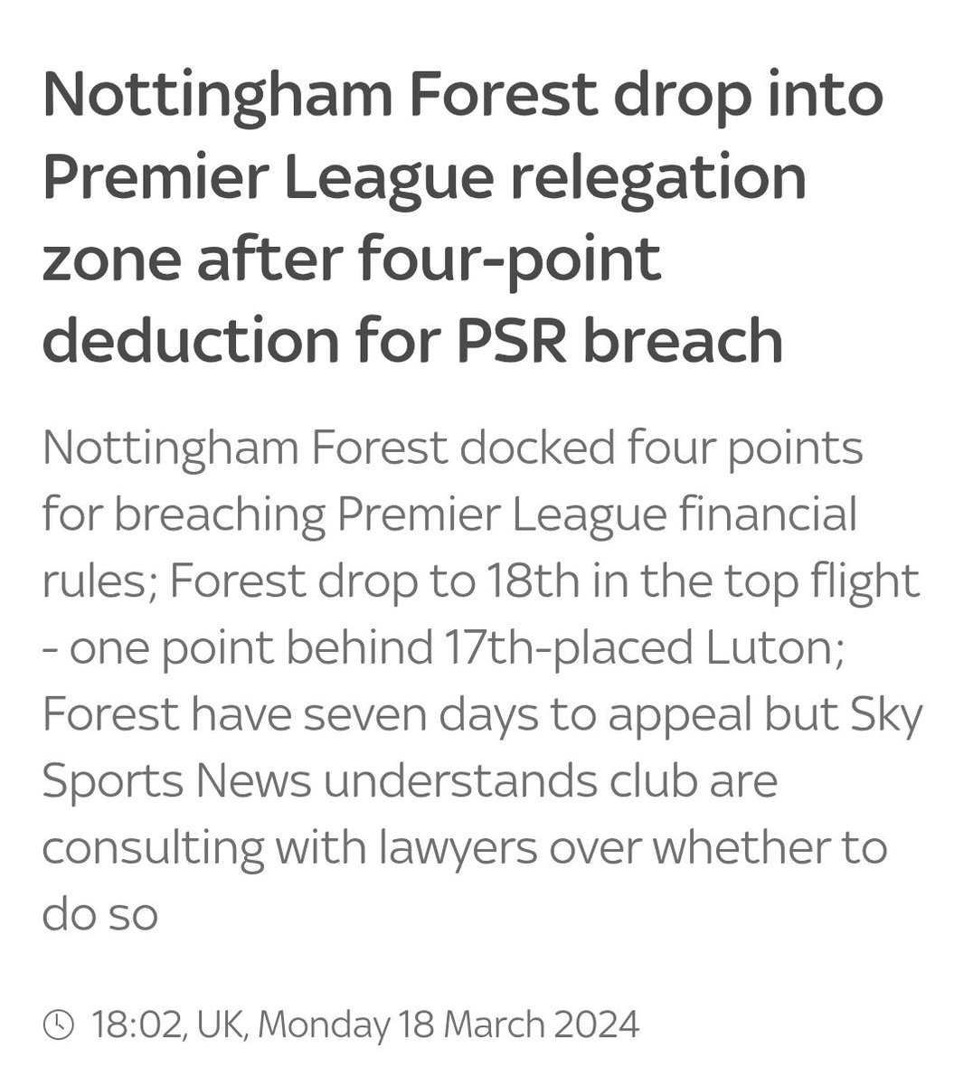 JayMossy470's tweet photo. Nottingham Forest fans singing "same old scousers, always cheating"....

Oh the fucking irony 😂😂😂 https://t.co/l9VJcNTDpA