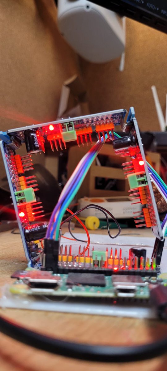 SchizoDuckie's tweet photo. Behold! The #PCA9685 tower of DEATH
(j/k I need to see if i2c autodiscovery works. It does!)
This should control 64 led strips π
#Stairleds https://t.co/wpq9dMWjkA