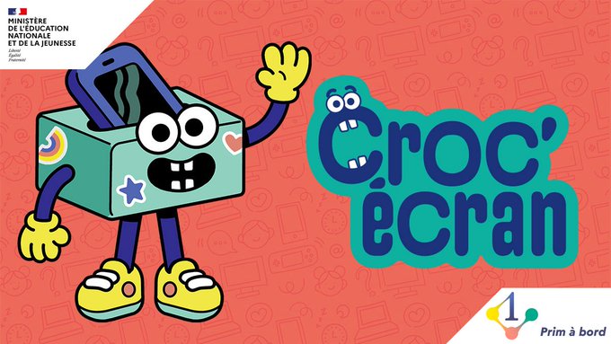 Cycles 1⃣, 2⃣ et 3⃣ |  Enseigner | #ParentalitéNumérique

📌Croc’écran, un programme pédagogique pour initier aux bons usages des écrans

▶️ primabord.eduscol.education.fr/croc-ecran

✅ Un programme ludique et déculpabilisant
✅ Des ressources pour les parents et les éducateurs