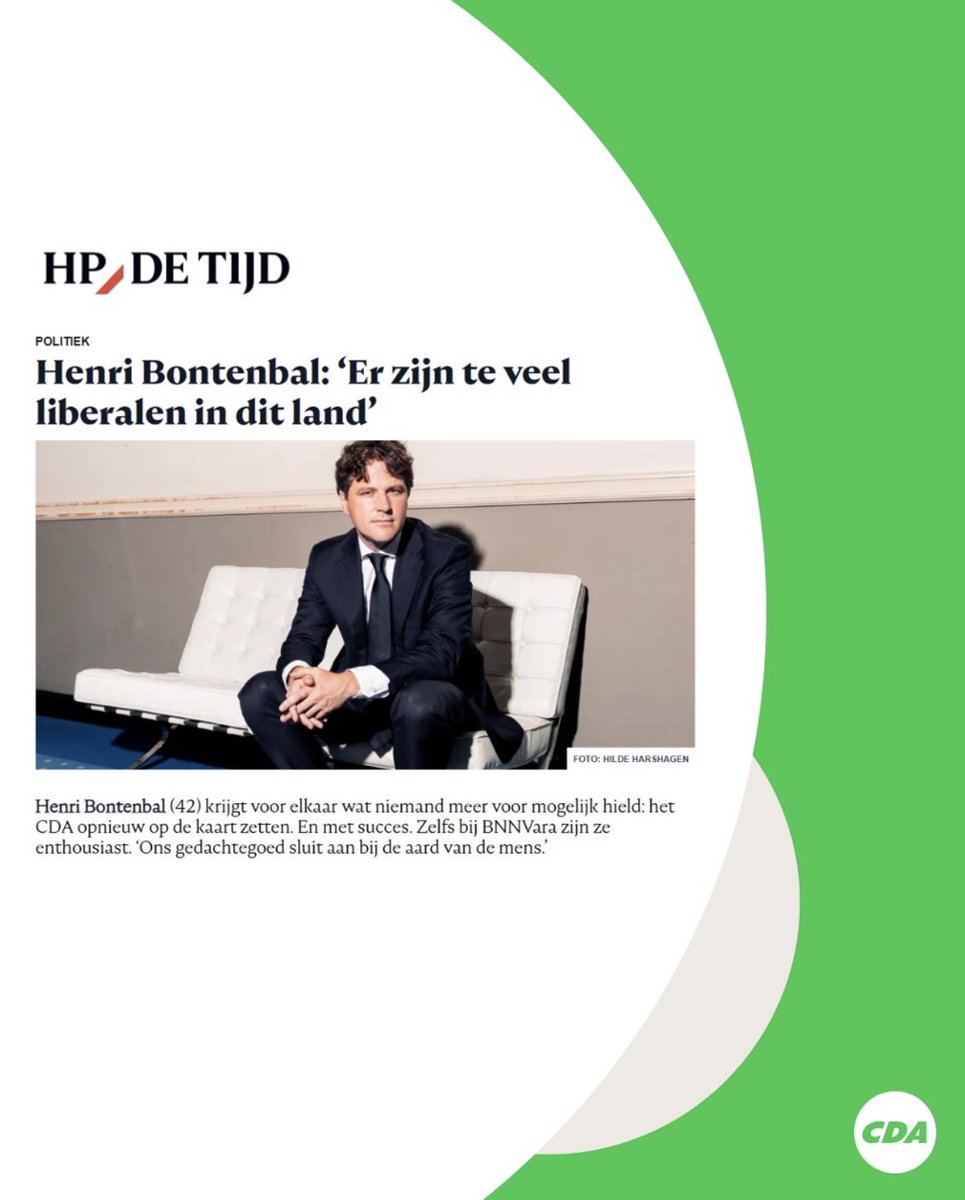 Nog niet zo heel lang geleden was het klimaat binnen het CDA liberaal van aard (destijds “VVD-light”). Ik ben blij met de veranderende inzet en -attitude van Bontenbal.