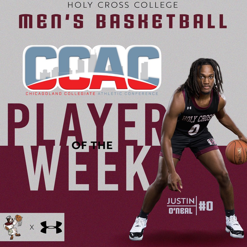 Congratulations to senior Justin O’Neal for being named CCAC Offensive Player of the Week‼️