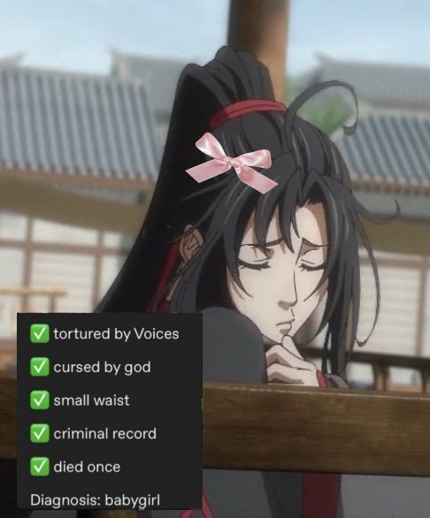 littlesadlamb12's tweet photo. I'll never stop spreading the babygirl Wei Wuxian agenda 🎀😌 https://t.co/OCxW7fwceO