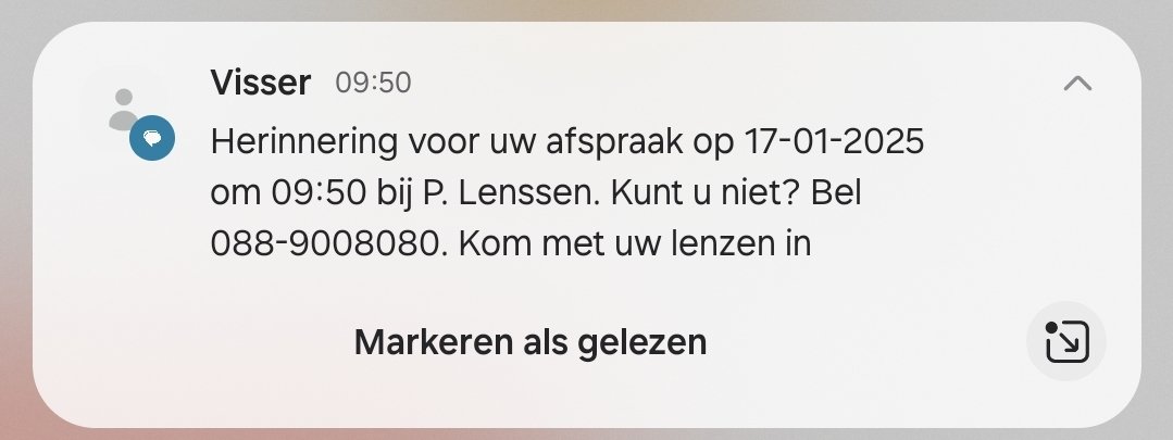 Morgen afspraak bij mijn lenzenspecialist en ik ga hier dus heel goed op ;)