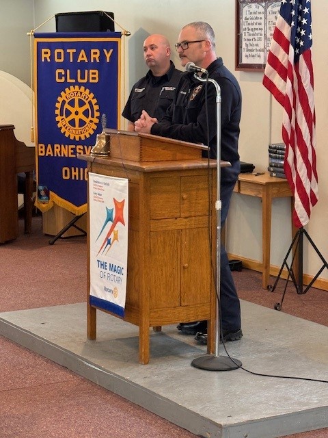 Chad Zambori, Coordinator, Belmont County CARES Program &amp; Ryan Gallagher, Nurse Practitioner, OHHC, Belmont County CARES Program spoke at Barnesville Rotary Club. The CARES program provides healthcare services in the homes of those in need &amp; offers services to promote wellness.