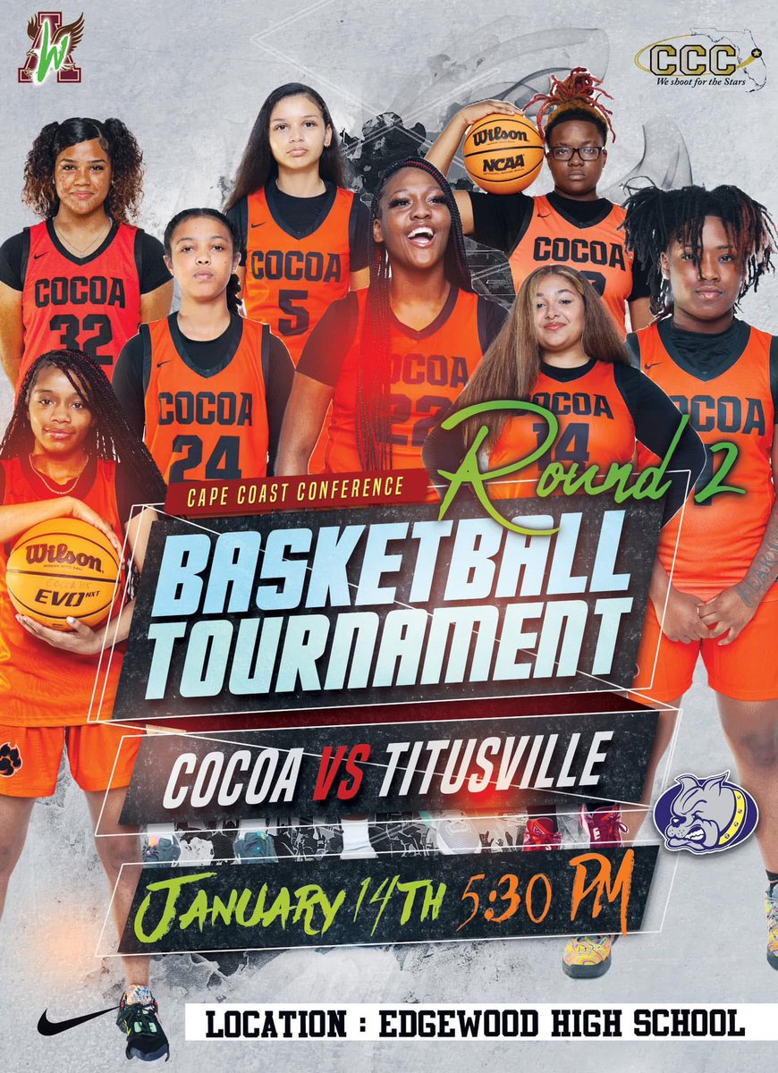It’s GAMEDAY! Cape Coast Conference Tournament Round 2! 

🏀 Cocoa vs. Titusville
📍 Edgewood Jr/Sr HS
🕠 5:30pm

#EarnYourStripes #TigerPride
