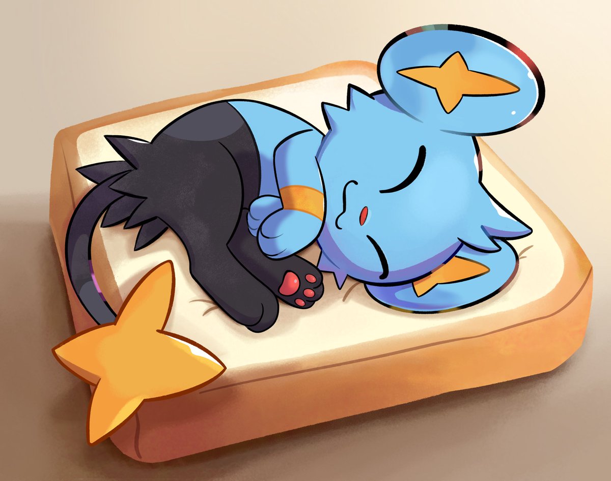 Shinx on da bread bed 🍞