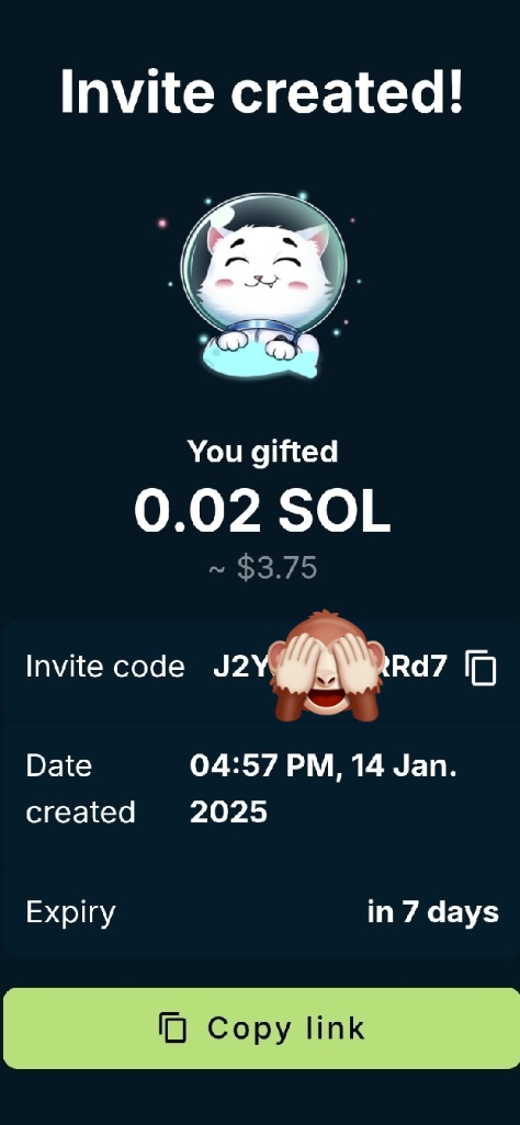 I just sent you $3.75! 🎉
Tap this profile if you want to have the chance to win the invitation.
If you don’t have the app yet follow and push the notification i Will drop the code or maybe i would send the link only for new users. 🚀🚀🚀⏳⏳⏳ <a href="/JupiterExchange/">Jupiter</a> <a href="/jup_mobile/">Jupiter Mobile</a>