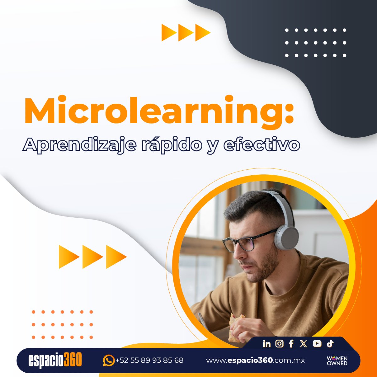 espacio360mx's tweet photo. Microlearning: La clave para un aprendizaje efectivo y rápido💡⌛️
Descubre como con espacio360 puedes crear capsulas de aprendizaje cortas y lograr grandes resultados. 

#Microlearning #espacio360 #eLearning #Capacitacion #CapacitacionCorporativa #Aprendizaje https://t.co/2ZfGlJEpsC