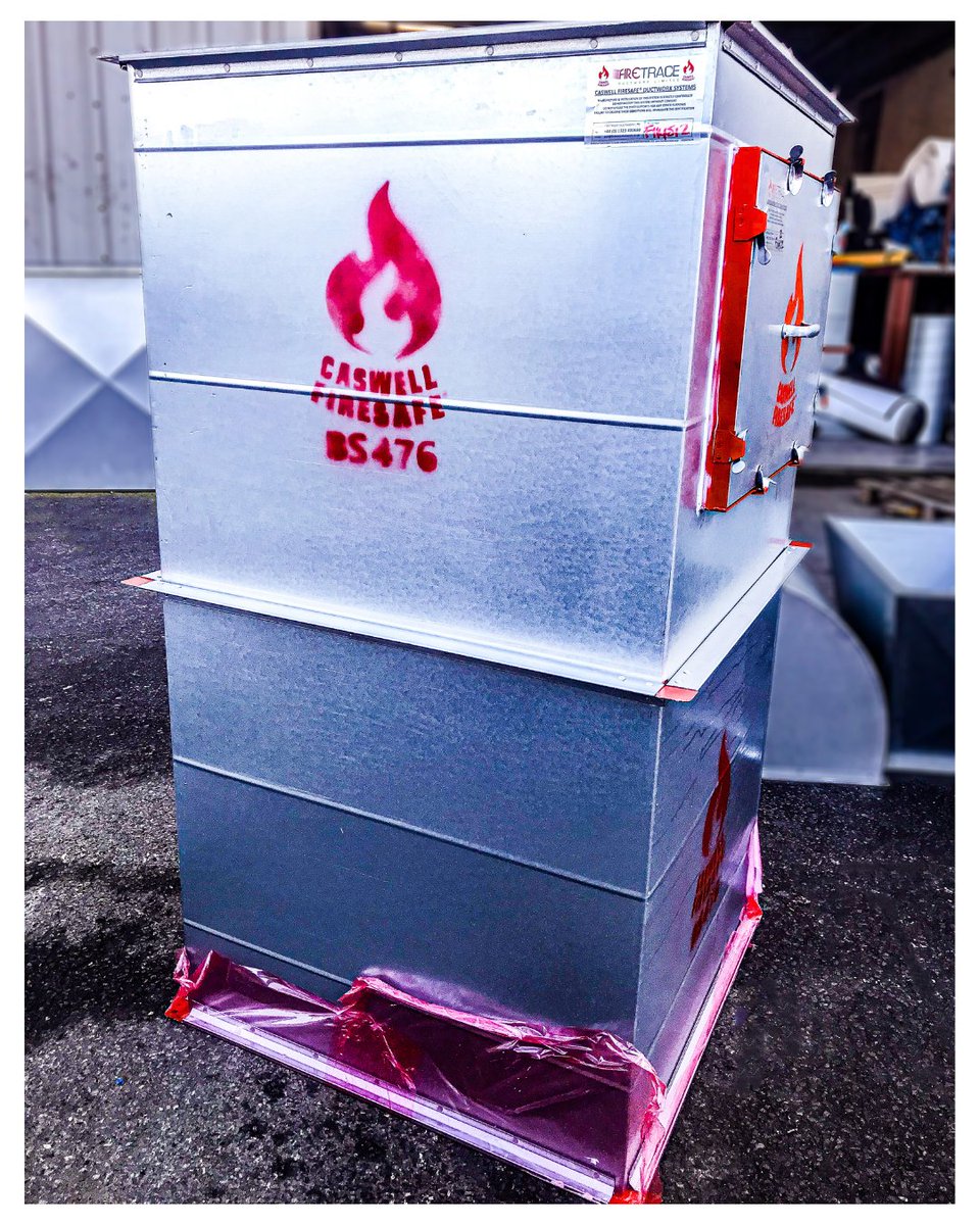 Firetrace has made this BS standard straight duct, which is waiting to be loaded for delivery to the client.

If it has to be fire-rated, it has to be Firetrace. 🔥

 #manufacturing #fireprotection