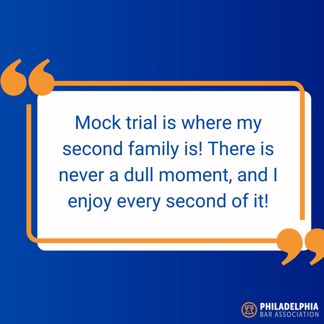 Philadelphia Bar Association (@philabar) on Twitter photo Need volunteers for the John S. Bradway High School Mock Trial Competition, hosted annually by the YLD and <a href="/TempleLaw/">Temple Law School</a>. Complete schedule and sign-up form: ow.ly/IKQu50UG9bf. See what some coaches and students have said about this program and what it means to them 👇 Need volunteers for the John S. Bradway High School Mock Trial Competition, hosted annually by the YLD and <a href="/TempleLaw/">Temple Law School</a>. Complete schedule and sign-up form: ow.ly/IKQu50UG9bf. See what some coaches and students have said about this program and what it means to them 👇