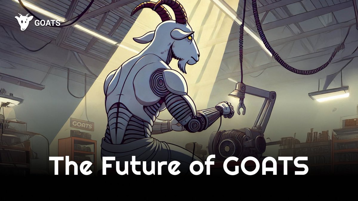 GUESS THE FUTURE 🐐 + 🧠 + 💵

The future of GOATS is smarter, faster, and unstoppable. But what does it mean? 🕵️‍♂️

Your Task:
Drop your best guess in the comments below! What do you think 🐐 + 🧠 + 💵 represents in the future of GOATS?

How to Join:
1. Like &amp; Retweet this post.