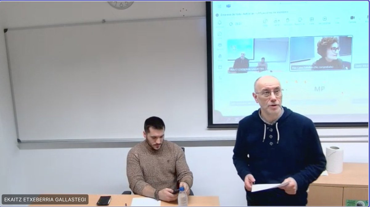 hilame_info's tweet image. Tras ser presentado por el profesor Iñaki Bazán, Ekaitz Etxeberria da comienzo a su conferencia sobre la praxis bélica.
Estamos conectados al VIII Seminario Interuniversitario de @Letrak_EHU y @FyL_UVa
¡Aún llegas!
humanidadesencomun.eu/2025/01/09/13-…
#Historia
#EdadMedia