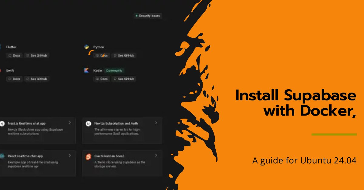 How to Install #Supabase (#Firebase Alternative) with #Docker on #Ubuntu 24.04. howtoforge.com/how-to-install…