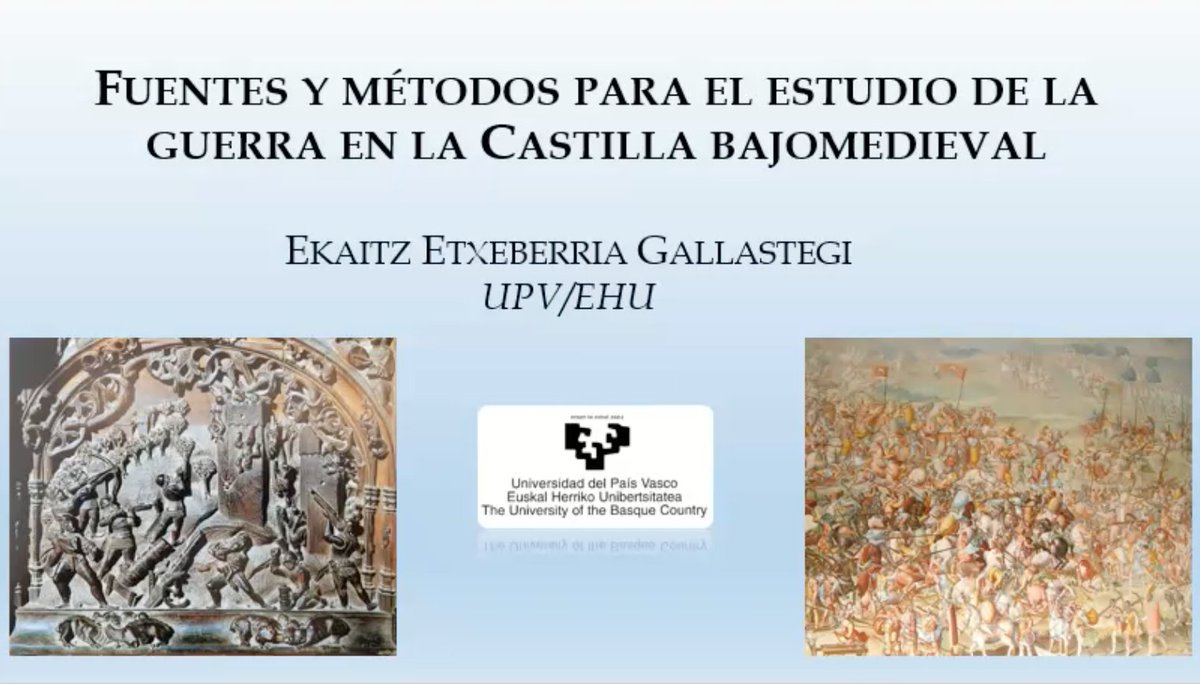 hilame_info's tweet image. Tras ser presentado por el profesor Iñaki Bazán, Ekaitz Etxeberria da comienzo a su conferencia sobre la praxis bélica.
Estamos conectados al VIII Seminario Interuniversitario de @Letrak_EHU y @FyL_UVa
¡Aún llegas!
humanidadesencomun.eu/2025/01/09/13-…
#Historia
#EdadMedia