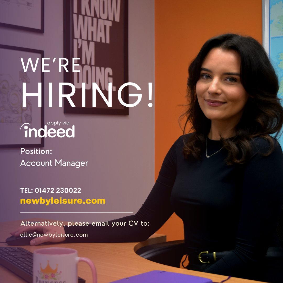 We're hiring! 🧡

Newby Leisure has an exciting new opportunity available for you to kick start the new year with ✨

Grimsby📍 

Find out more today or apply via Indeed 👇

shorturl.at/S5lew

📲01472 230022
📩ellie@newbyleisure.com   

#togetherbetter