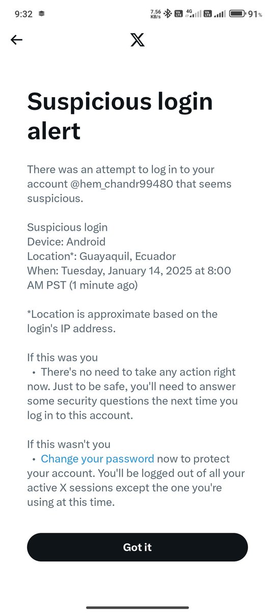 hem_chandr99480's tweet photo. Someone has been trying to log in my X account twice in pass 1 hour https://t.co/dsgUxBgNF0