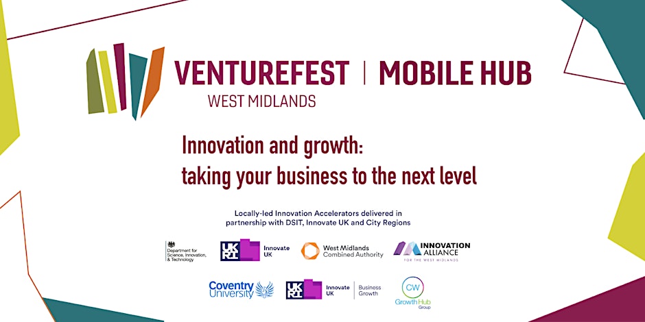 CWBusinessSolutions (@cwbizsolutions) on Twitter photo Join us for the next Venturefest Mobile Hub, which is focused on helping you take your business to the next level.
๐
February 6, 9am - 12pm
๐ <a href="/covsimcentre/">the simulation centre - Coventry University</a>
Book now๐ ow.ly/SOwm50UGecw
<a href="/InnovationWM/">Innovation Alliance for the West Midlands</a> <a href="/SciTechgovuk/">Department for Science, Innovation and Technology</a> <a href="/innovateuk/">Innovate UK</a> <a href="/WestMids_CA/">West Midlands Combined Authority</a> <a href="/covcampus/">Coventry University</a> Join us for the next Venturefest Mobile Hub, which is focused on helping you take your business to the next level.
๐
February 6, 9am - 12pm
๐ <a href="/covsimcentre/">the simulation centre - Coventry University</a>
Book now๐ ow.ly/SOwm50UGecw
<a href="/InnovationWM/">Innovation Alliance for the West Midlands</a> <a href="/SciTechgovuk/">Department for Science, Innovation and Technology</a> <a href="/innovateuk/">Innovate UK</a> <a href="/WestMids_CA/">West Midlands Combined Authority</a> <a href="/covcampus/">Coventry University</a>