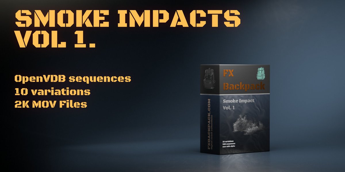 FxBackPack's tweet photo. 💥 Smoke Impacts Vol. 1 is Here! 💥

Add cinematic smoke impacts simulations to your @Blender projects!
🔥 What's Inside?
✔️VDB files
✔️ 2K ProRes MOV files with alpha

Perfect for action scenes, VFX, and more!
https://t.co/QtdGyIlPQh

#Blender3D #VFX #simulations #3D #vdb https://t.co/ZhGO88Np50