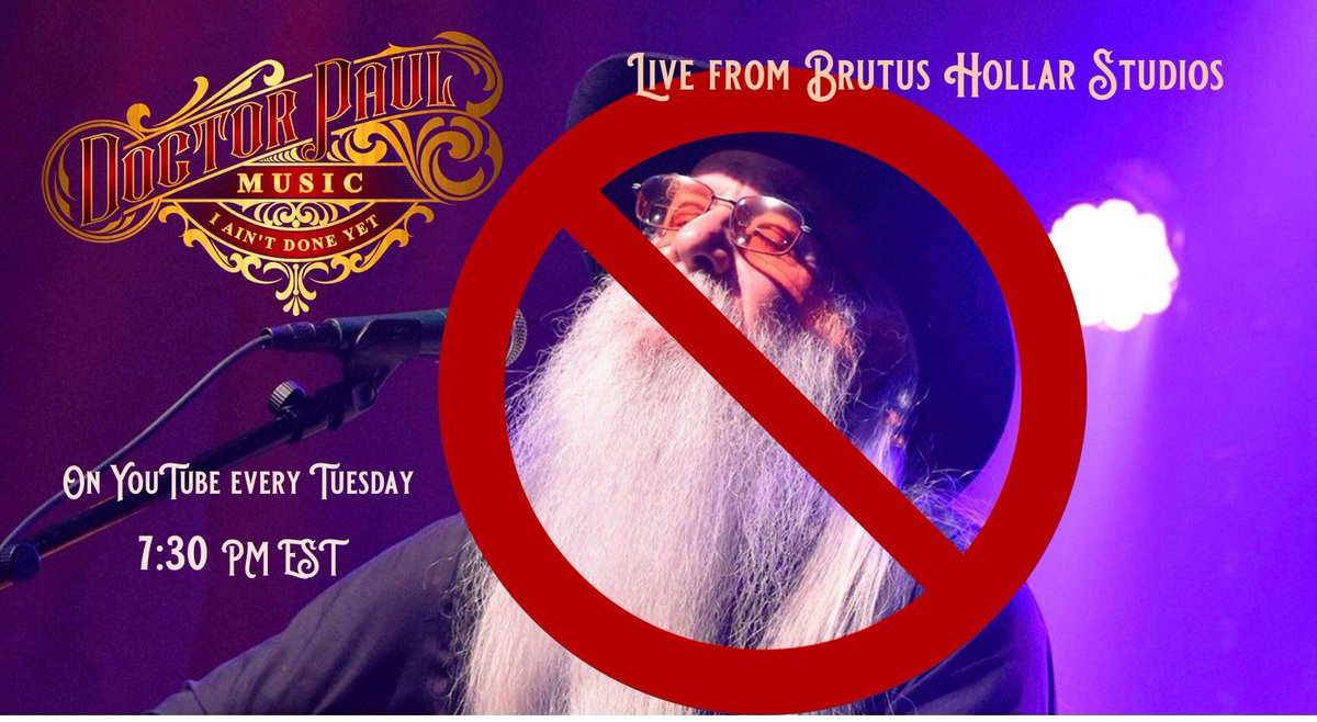 Live from Brutus Hollar Studios will not air tonight, but will resume next week when I return to North Carolina.