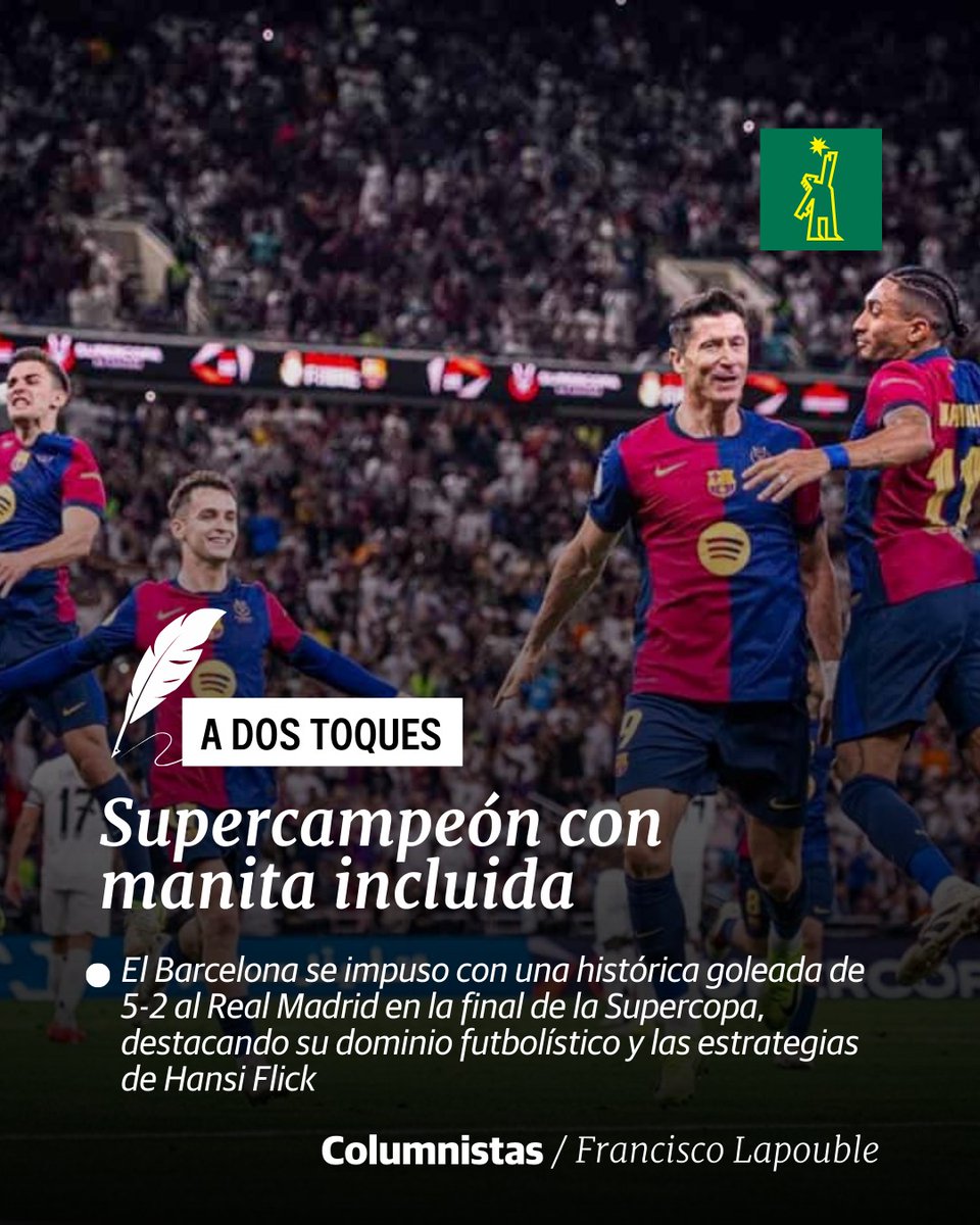 DiarioLibre's tweet photo. 🖋 |#ColumnistasDL| Supercampeón con manita incluida
🔗https://t.co/Ce9PT1G3Tb
#DiarioLibre #ADosToques https://t.co/nJsWYh3CJK