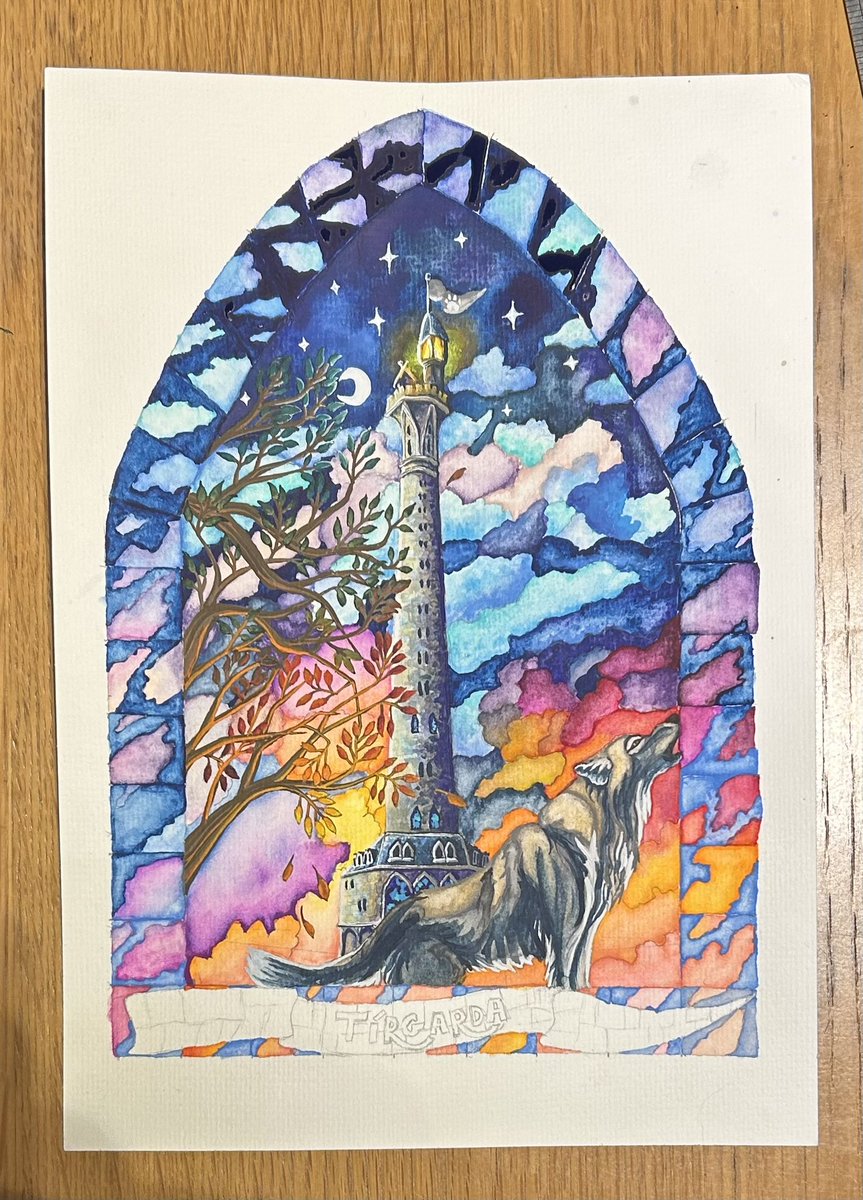 Update #watercolour #iampainting #iamwriting #epicfantasy #highfantasy #wolves