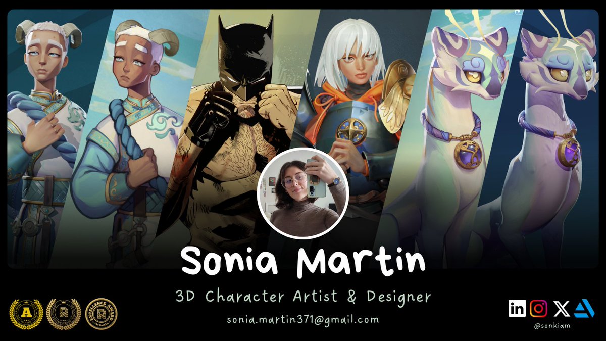 sonkiam's tweet image. Hi #PortfolioDay 🥳
I'm Sonia, a french 3D Character Artist & Designer, passionate about bringing characters to life, both 2D & 3D ! Don't hesitate to reach out and chat 🙌✨
🔽I'm open to freelance opportunities 🔽
📨sonia.martin371@gmail.com
🎨sonkiam.artstation.com